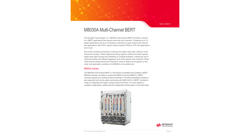 M8030A Multi-Channel BERT